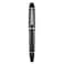 Wikult Jinhao X159 Black Acrylic Fountain Pen Size 8 Medium Nib Gold Trim Classic Design Smooth Writing Pen with Converter