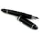 BALDHEADSALLY Jinhao X159 Black Fountain Pen 8 Fine Point Silver Trim Smooth Writing Instrument with Converter
