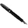 BALDHEADSALLY Jinhao X159 Black Fountain Pen 8 Fine Point Silver Trim Smooth Writing Instrument with Converter