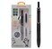 xixixiaozhu OASO K018 Sealed Retractable Fountain Pen Set 05mm with 2pcs Blue Ink Cartridges Smooth Writing for School Students Black