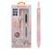 xixixiaozhu OASO K018 Sealed Retractable Fountain Pen Set 05mm with 2pcs Blue Ink Cartridges Smooth Writing for School Students Light Pink