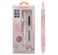 xixixiaozhu OASO K018 Sealed Retractable Fountain Pen Set 05mm with 2pcs Blue Ink Cartridges Smooth Writing for School Students Light Pink