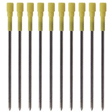 GARASANI 10 Pack Ball Point Pen Refills Medium Point Black Ink Black 32inch