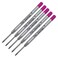 Pen Savings 5 Pack Ballpoint Pen Refills Compatible with Parker Ballpoint Pens Medium Point Bulk Packed Pink