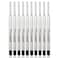 Penneed Ballpoint Pen Refills with Spring for B5B6B8 Pen Parker Waterman Compatible Ballpoint Pen Refills Twist Action Medium Point 10mm Pack of 10Black Ink