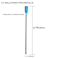 DUNBONG Ballpoint Metal D1 Refill for Multifunction Pen Blue pack of 5 pieces Blue