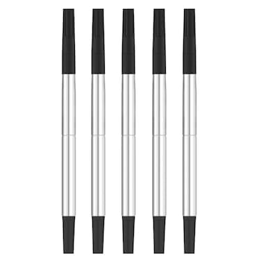 DUNBONG DunBong Quink Ink Rollerball Compatible with Parker Rollerball Pens 05mm Fine Point Black Ink Refill Pack of 5 Replaceable Gel Ink Pen Refills Smooth Writing Black05mm