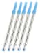 Gullor Spiral Refills Screw Refills Fit Jinhao Rollerball Pen Blue Ink 07mm Set of 10 PCS
