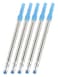 Gullor Spiral Refills Screw Refills Fit Jinhao Rollerball Pen Blue Ink 07mm Set of 10 PCS