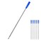 HeTaoCat Red Ink Refill Pack of 5 Replaceable Ballpoint Pen Refills Medium Point Metal Refil Blue