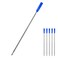 HeTaoCat Red Ink Refill Pack of 5 Replaceable Ballpoint Pen Refills Medium Point Metal Refil Blue