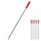 HeTaoCat Red Ink Refill Pack of 5 Replaceable Ballpoint Pen Refills Medium Point Metal Refil Red