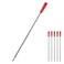HeTaoCat Red Ink Refill Pack of 5 Replaceable Ballpoint Pen Refills Medium Point Metal Refil Red