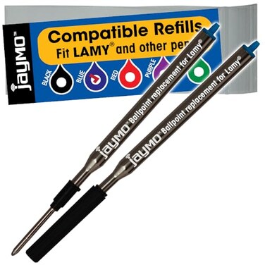 Jaymo Replacement for Lamy M16 1200152 Measures 417 in 106 mm Long Ballpoint Pen Refill 2 Blue