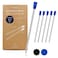 MESMOS Ballpoint Pen Refills 275inch 7cm Pen Refills 10mm Medium TipPen Replacement Cartridges Twist Pens and Crystal Ball Point Pens fits The Mesmos Glorious Pen Set Blue Ink