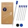 MESMOS Ballpoint Pen Refills 275inch 7cm Pen Refills 10mm Medium TipPen Replacement Cartridges Twist Pens and Crystal Ball Point Pens fits The Mesmos Glorious Pen Set Blue Ink