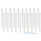 Oddmoal Fancy Metal Ballpoint Pens Floating Glitter Dynamic Liquid Sand Pen for Office Supplies Blue refills 20 pcs