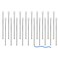 Oddmoal Fancy Metal Ballpoint Pens Floating Glitter Dynamic Liquid Sand Pen for Office Supplies Blue refills 20 pcs