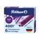 Pelikan 4001 TP6 Ink Cartridges for Fountain Pens Violet 08ml 6 Pack 301697