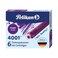 Pelikan 4001 TP6 Ink Cartridges for Fountain Pens Violet 08ml 6 Pack 301697