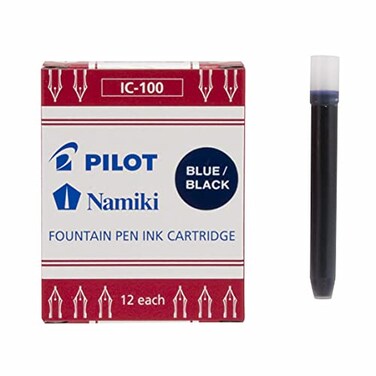 PILOT Namiki IC100 Fountain Pen Ink Cartridges BlueBlack 12Pack 69102