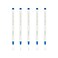 AIYIBEN Rollerball Pen Refills Smooth Writing German Ink and Fine 05 mm Threaded Rolling Ball Refills 5 x Blue