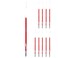 &auml;&cedil;&permil;&egrave;&plusmn;&eacute;&permil;&rsaquo;&ccedil;&shy;&dagger; Uni SXR10 Jetstream Ballpoint Pen Refill 10 mm Red 10 Set