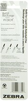 Zebra Pen Zebra R301 Stainless Steel Rollerball Pen Refill Blue Ink 2Count
