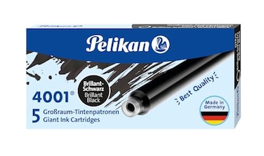 Pelikan 4001 GTP5 Ink Cartridges for Fountain Pens Brilliant Black 14ml 5 Pack 310615