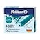 Pelikan Fountain Pen Cartridge 4001 Turquoise Blue Tp6