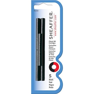 Sheaffer Skrip Fountain Pen Classic Ink Cartridge Black five per card