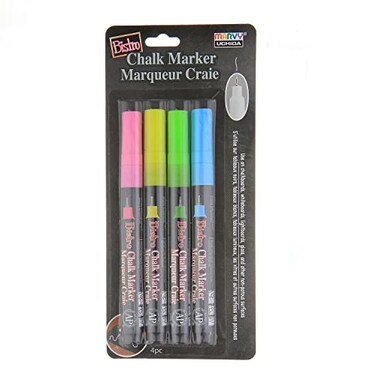 Uchida of America Extra Fine Tip Bistro Chalk Marker Set Multiple 4 Pack