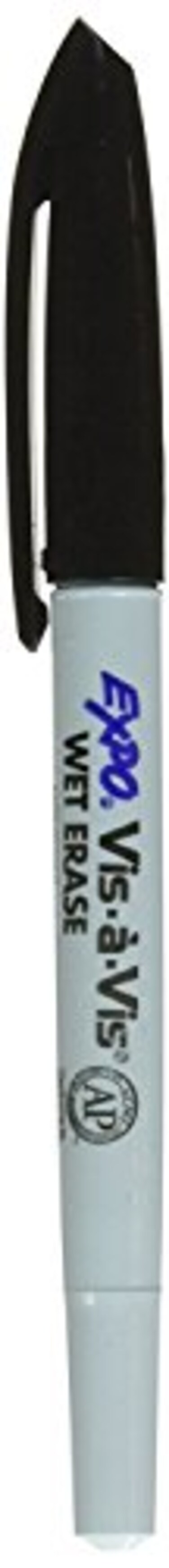 EXPO VisAVis WetErase Overhead Transparency Markers pMsixN Fine Point Black 36 Count SAN16001