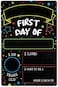 GSM Brands First Day Last Day of School Double Sided Sign Dry Erase Board for Liquid Chalk Markers 12 x 79