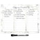 Glassboard Studio Dry Erase Cleaning Checklist Sticker Decal Planner Removable Reusable Magnetic FineTip Dry Erase Marker Included 9 x 12 inches Marble