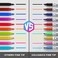 Volcanics Dry Erase Markers Low Odor Fine Whiteboard Markers Thin Box of 30 10 Colors