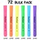 Rarlan Highlighters Chisel Tip Assorted Fluorescent 72 Count Bulk Pack