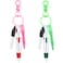 Sabary Mini Highlighter Nurse Pen Pack Set Nurse Pens for Badge Include Pink and Purple Tip Highlighter 2 Permanent Marker and 2 Retractable Ball with 2 Keychain ClipPink Green