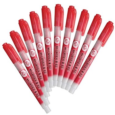 Zebra Pen Zebra BWKS11R Optex 1 EZ Highlighter Red 10 Pieces