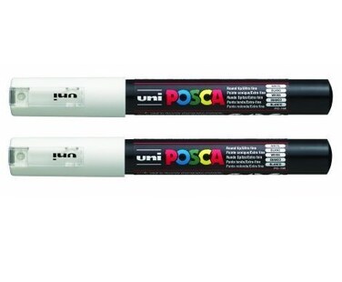 ä¸‰è±é‰›ç­† 2 X Uni Posca Extra Fine Marker White PC1M1