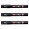 posca UNIBall POSCA Marker Pen PC1M Black Pack of 3 PENS