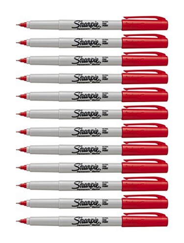 Sharpie Color Burst Permanent Markers UltraFine Point Red