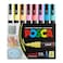 posca Posca Markers Set 8 Fine Paint Markers 3M Soft Tones White Sunshine Yellow Apricot Light Pink Coral Pink Lavender Light Blue Aqua Green