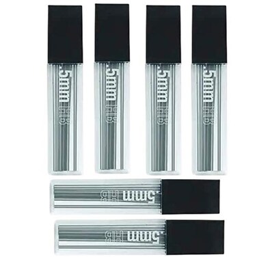 1InTheOffice Lead Refills 05 mm Lead Refills for Mechanical Pencils Fine Thickness Break Resistant 180 Per Tube 6 Pack
