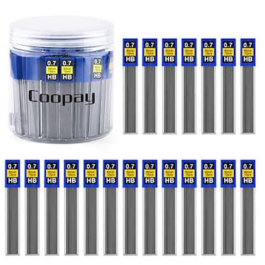 Coopay 600 Pieces Lead Refills 07 mm HB Break Resistant Mechanical Pencil Refills 12 Pack Per Tube 50 Tubes07 mm