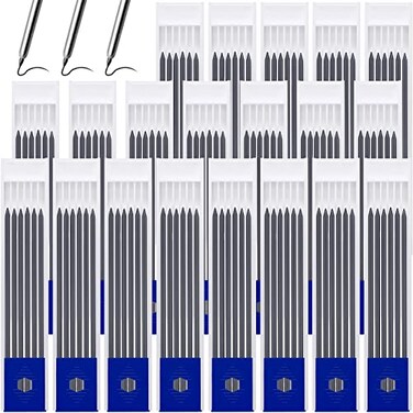 Zhehao 120 Pieces 28 mm Carpenter Pencils Lead Refills HB Refill for Construction Pencils Refills Mechanical for Writing Drawing Drafting Woodworking ConstructionBlack
