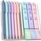 Four Candies 6PCS Cute Mechanical Pencil Set with 372 Leads Erasers 07mm Medium Point Pencils Mechanical with 360PCS HB 2B Lead Refills 12PCS Erasers Storage Case for Writing Drawing