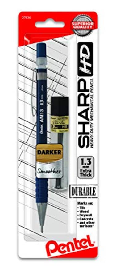 Pentel Sharp HD Mechanical Pencil 13mm Dark Blue Barrel Includes Super HiPolymer Lead Refill AM13LBP