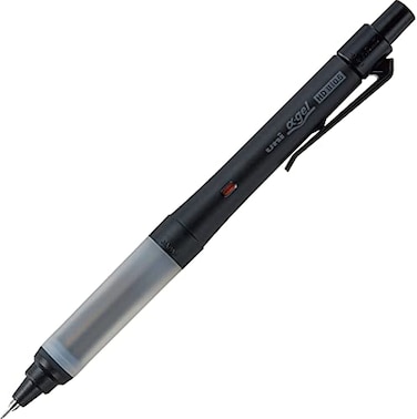 Uni Japan Uni Alpha Gel Switch Mechanical Pencil 05 mm Black Body With Kanji LOVE Sticker