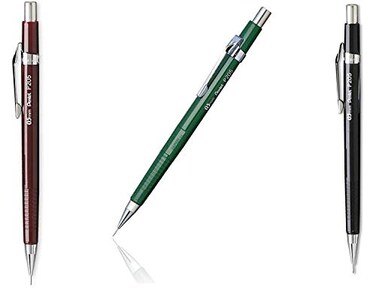 Pentel Value Pack of 3 Sharp Automatic Pencil 05mm Black Burgundy Green Barrels 3 Pack P205 by